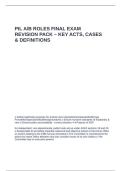 PIL A B ROLES FINAL EXAM REVISION PACK &ndash; KEY ACTS&comma; CASES & DEFINITIONS