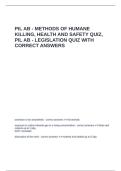 PIL AB - METHODS OF HUMANE KILLING&comma; HEALTH AND SAFETY QUIZ&comma; PIL AB - LEGISLATION QUIZ WITH CORRECT ANSWERS