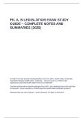 PIL A&comma; B LEGISLATION EXAM STUDY GUIDE &ndash; COMPLETE NOTES AND SUMMARIES &lpar;2025&rpar;