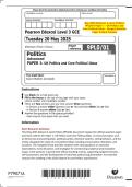 May 2025 Edexcel&colon; A Level Politics 9PL0&sol;01 Paper 1 &ndash; UK Politics and Core Political Ideas &ndash; Merged Question Paper & Mark Scheme