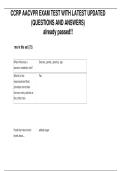 CCRP AACVPR Exam &ndash; Latest Updated Test with Verified Questions and Answers &lpar;Passed Version&rpar;