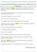 Disease NCLEX PN Questions with Answers &lpar;100&percnt; Correct  Answers&rpar; 