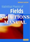 Solutions Manual for Statistical Physics of Fields By Mehran Kardar