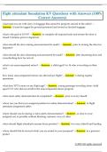 flight attendant foundation KV Questions with Answers &lpar;100&percnt;  Correct Answers&rpar; 