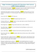 Flight Attendant Foundation KV Questions with Answers  &lpar;100&percnt; Correct Answers&rpar;