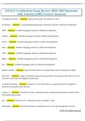 GFACT Certification Exam Review 2024&sol;2025 Questions  with Answers &lpar;100&percnt; Correct Answers&rpar; 