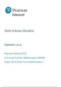 Pearson Edexcel a level Further Mathematics&vert; final mark scheme&vert;2025&vert;9FM0&sol;3a&vert;