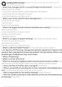 Leading SAFe 4&period;6 Exam Exam Questions and Answers 100&percnt; Pass &vert;Already Graded A&plus;&vert; Verified and Updated &vert;Actual 2025&sol;2026 Cheat Sheet