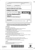 Pearson Edexcel a level Further Mathematics&vert; question paper &vert;2025&vert;9FM0&sol;3c&vert;