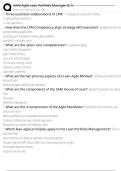 SAFe Agile Lean Portfolio Manager &lpar;5&period;1&rpar; Exam Questions and Answers 100&percnt; Pass &vert;Already Graded A&plus;&vert; Verified and Updated &vert;Actual 2025&sol;2026 Cheat Sheet
