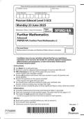 Pearson Edexcel a level Further Mathematics&vert; question paper &vert;2025&vert;9FM0&sol;4a&vert;