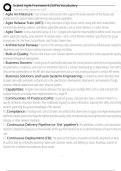Scaled Agile Framework &lpar;SAFe&rpar; Vocabulary Exam Questions and Answers 100&percnt; Pass &vert;Already Graded A&plus;&vert; Verified and Updated &vert;Actual 2025&sol;2026 Cheat Sheet