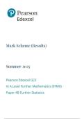 Pearson Edexcel a level Further Mathematics&vert; final mark scheme &vert;2025&vert;9FM0&sol;4b&vert;