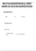 MHA 610 Final Exam &ndash; Complete Questions and Correct Answers &lpar;100&percnt; Solved&comma; Guaranteed Success&rpar;