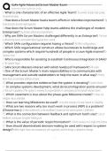 SaFe Agile Advanced Scrum Master Exam Exam Questions and Answers 100&percnt; Pass &vert;Already Graded A&plus;&vert; Verified and Updated &vert;Actual 2025&sol;2026 Cheat Sheet
