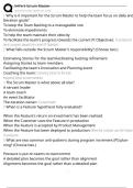 SAFe 5 Scrum Master Exam Questions and Answers 100&percnt; Pass &vert;Already Graded A&plus;&vert; Verified and Updated &vert;Actual 2025&sol;2026 Cheat Sheet