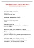 OT 501 Module 1&colon; Inpatient Acute Care &lpar;Adult Physical Rehab&rpar; Exam With Complete Solutions 