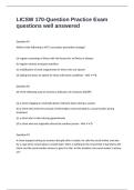 LICSW 170-Question Practice Exam questions well answered