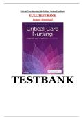 TEST BANK FOR&colon; CRITICAL CARE NURSING&colon; DIAGNOSIS AND MANAGEMENT&comma; 8TH EDITION BY LINDA D&period; URDEN&comma; KATHLEEN M&period; STACY & MARY E&period; LOUGH