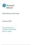 Pearson Edexcel a level Religious Studies&vert; final mark scheme&vert;2025&vert;9RS0&sol;4e&vert;