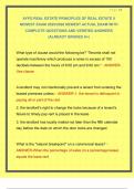 AYPO REAL ESTATE PRINCIPLES OF REAL ESTATE II NEWEST EXAM 2025&sol;2026 NEWEST ACTUAL EXAM WITH COMPLETE QUESTIONS AND VERIFIED ANSWERS &vert;ALREADY GRADED A&plus;&vert; 