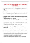 PTHA 1100 TEST QUESTIONS WITH COMPLETE SOLUTIONS 