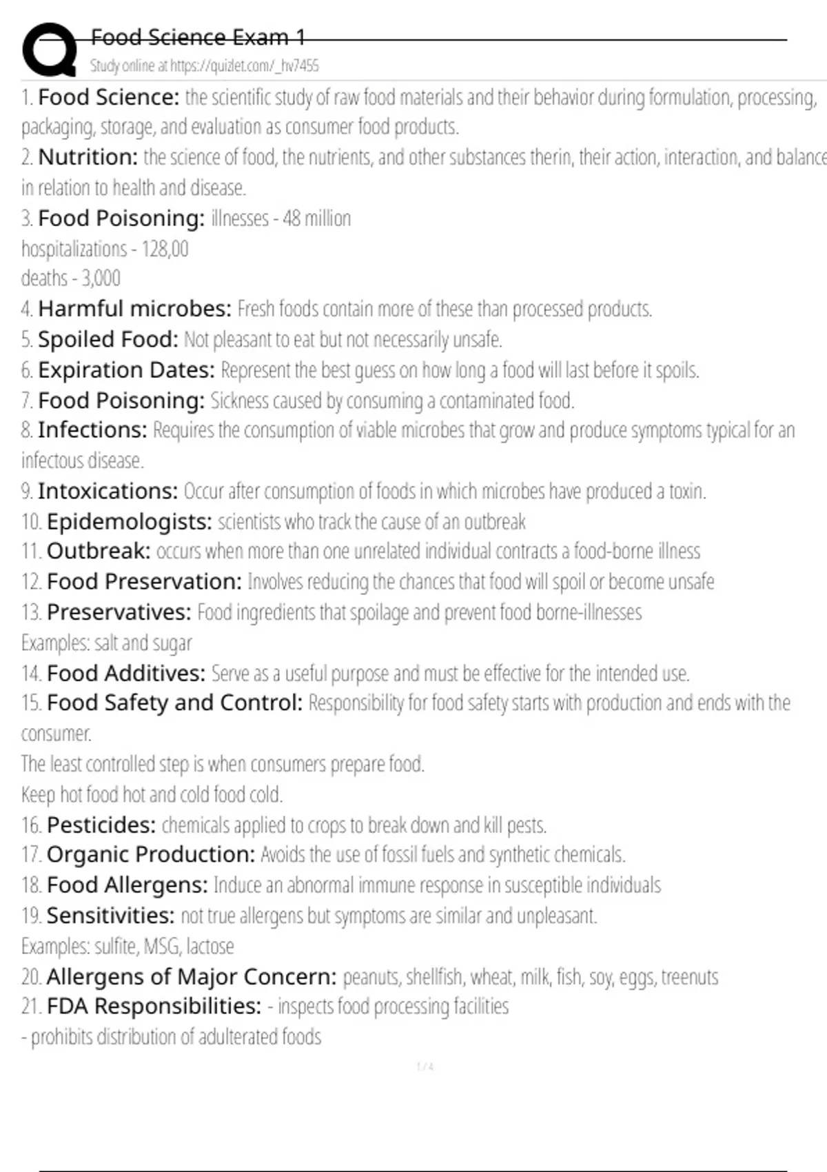 Food Science Exam 1 Exam Questions and Answers 100% Pass |Already ...
