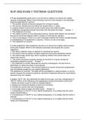 NUR 3500 EXAM 3 TESTBANK QUESTIONS