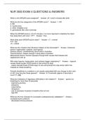 NUR 3500 EXAM 4 QUESTIONS & ANSWERS