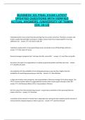 BUSINESS 101 FINAL EXAM LATEST UPDATED QUESTIONS WITH VERIFIED ACTUAL ANSWERS&period;