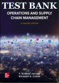 Test Bank for Operations and Supply Chain Management 16th Edition Jacobs&period;