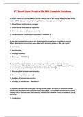 PT Board Exam Practice Q's With Complete Solutions 
