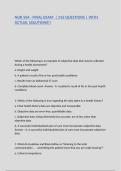 NUR 504 - FINAL EXAM  | 316 QUESTIONS | WITH ACTUAL SOLUTIONS!!