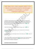NHA BILLING AND CODING PRACTICE TEST EXAM QUESTIONS WITH 100&percnt; CORRECT ANSWERS &vert; LATEST VERSION 2025&sol;2026&period;