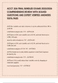 ACCT 526 FINAL BUNDLED EXAMS 2025/2026 COMPREHENSIVE REVIEW WITH SOLVED QUESTIONS AND EXPERT VERIFIED ANSWERS 100% PASS