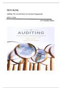 TEST BANK FOR Auditing&colon; The Art and Science of Assurance Engagements&comma; 12th Canadian Edition by Alvin A&period; Arens &comma; ISBN&colon; 9780132791564 &vert;All Chapters Included&vert; Guide A&plus;