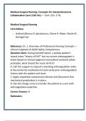 Medical-Surgical Nursing Test Bank &vert; NCLEX Review & HESI Practice &mdash; Ignatavicius 11th Edition&comma; 20 Qs&sol;Chapter&comma; Verified Rationales&comma; 2025 NCLEX-RN Aligned