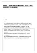 EXAM 2 NUR 3825 QUESTIONS WITH 100&percnt; CORRECT ANSWERS&excl;&excl;