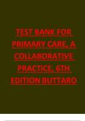 Primary Care&colon; A Collaborative Practice 6th Edition Test Bank &vert; Buttaro Study Guide & Q&A