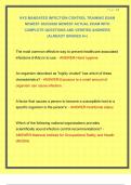 NYS MANDATED INFECTION CONTROL TRAINING EXAM NEWEST 2025&sol;2026 NEWEST ACTUAL EXAM WITH COMPLETE QUESTIONS AND VERIFIED ANSWERS &vert;ALREADY GRADED A&plus;&vert;