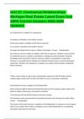Unit 27&colon; Contractual Relationships   Michigan Real Estate Latest Exam And 100&percnt; Correct Answers 2025-2026 Updated&period;
