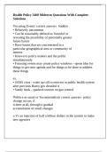 Health Policy 3400 Midterm Questions With Complete Solutions