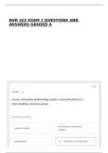 NUR 422 EXAM 1 QUESTIONS AND ANSWERS GRADED A