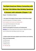 Test Bank American History Connecting with the Past 15th Edition Alan Brinkley Questions & Answers with rationales &lpar;Chapter 1-32&rpar;