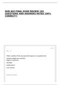 NUR 603 FINAL EXAM REVIEW 155 QUESTIONS AND ANSWERS RATED 100&percnt; CORRECT&excl;&excl;