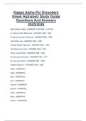 Kappa Alpha Psi &lpar;Founders  Greek Alphabet&rpar; Study Guide  Questions And Answers  2025&sol;2026 