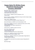 Kappa Alpha Psi Written Exam  Questions And Accurate  Answers 2025&sol;2026 
