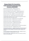 Package deal for Kappa Alpha Psi  Kappa Alpha Psi Written Exam Questions And Accurate Answers 2025&sol;2026