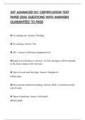 307 ADVANCED DC CERTIFICATION TEST PAPER 2026 QUESTIONS WITH ANSWERS GUARANTEED TO PASS