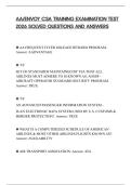 AA&sol;ENVOY CSA TRAINING EXAMINATION TEST 2026 SOLVED QUESTIONS AND ANSWERS